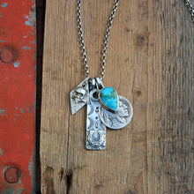 Load image into Gallery viewer, Sonoran Mountain turquoise  + 1929 Nickel Reworked Necklace