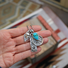 Load image into Gallery viewer, Sonoran Mountain turquoise  + 1929 Nickel Reworked Necklace