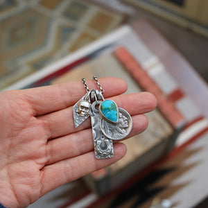 Sonoran Mountain turquoise  + 1929 Nickel Reworked Necklace