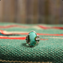 Load image into Gallery viewer, Sonoran Rose Turquoise + Sterling Ring &gt;&gt; UK M