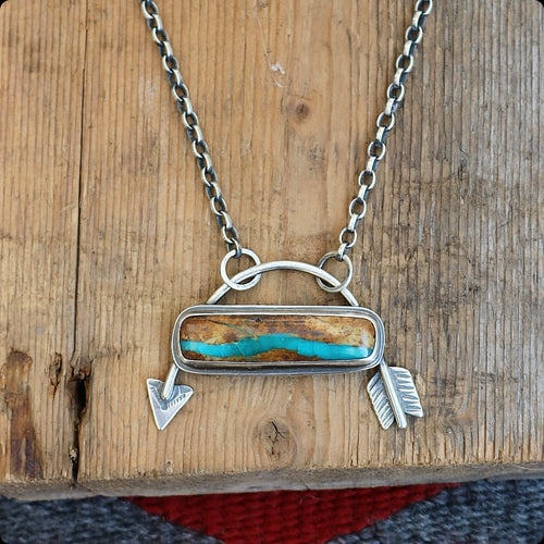 Royston Turquoise Arrow Pendant Necklace