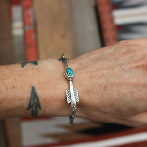 Sterling silver Arrow + Pilot Mountain Bracelet