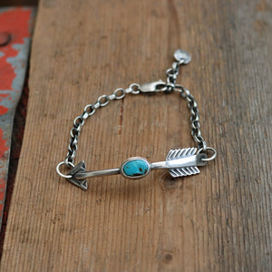 Sterling silver Arrow + Pilot Mountain Bracelet