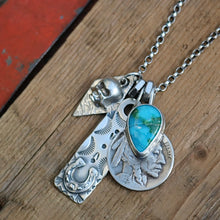 Load image into Gallery viewer, Sonoran Mountain turquoise  + 1929 Nickel Reworked Necklace