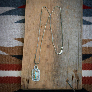 Royston Turquoise Dog Tag Necklace