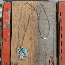 Load image into Gallery viewer, Sonoran Mountain turquoise  + 1929 Nickel Reworked Necklace