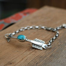 Load image into Gallery viewer, Sterling silver Arrow + Pilot Mountain Bracelet