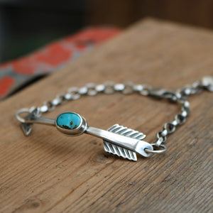 Sterling silver Arrow + Pilot Mountain Bracelet