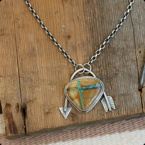 Royston Turquoise Arrow Pendant Necklace