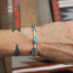 Sterling silver Arrow + Pilot Mountain Bracelet