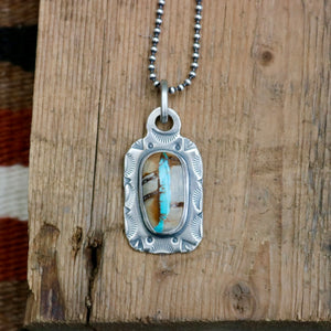 Royston Turquoise Dog Tag Necklace