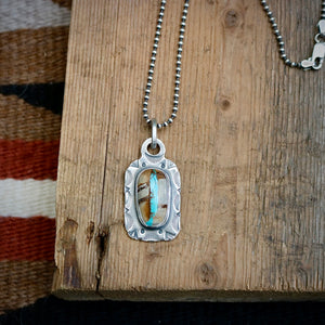 Royston Turquoise Dog Tag Necklace