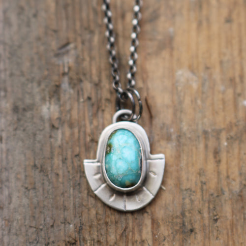 Sonoran Gold Turquoise Half Moon Necklace #2