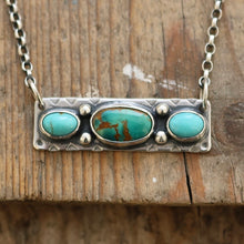 Load image into Gallery viewer, Kings Manassa Turquoise Bar Pendant Necklace