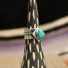 Load image into Gallery viewer, Iron Maiden Turquoise + Sterling Ring - UK S / US 9