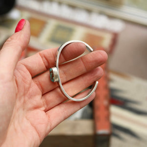 Sterling silver + Number 8 Turquoise cuff - 6”