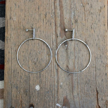 Load image into Gallery viewer, RESERVED FOR CLAIRE • Sterling Silver Bar + Hoop Post Earrings