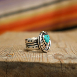 Baja Turquoise + Sterling Snake Ring