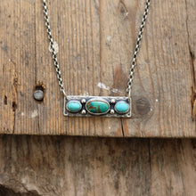 Load image into Gallery viewer, Kings Manassa Turquoise Bar Pendant Necklace