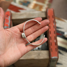 Load image into Gallery viewer, Sterling silver + Number 8 Turquoise cuff - 7”