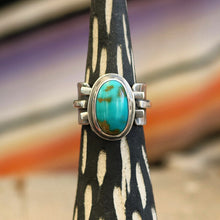 Load image into Gallery viewer, Kings Manassa Turquoise + Sterling Ring
