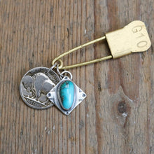 Load image into Gallery viewer, Iron Maiden Turquoise Pin G10