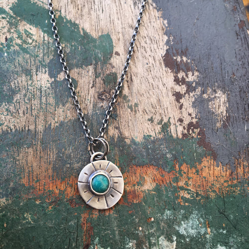 Cloud Mountain Turquoise Sun Necklace #2