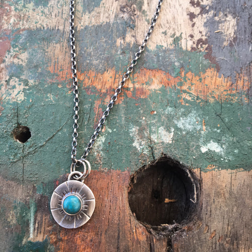 Cloud Mountain Turquoise Sun Necklace #1