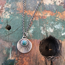 Load image into Gallery viewer, Cloud Mountain Turquoise Sun Necklace #5