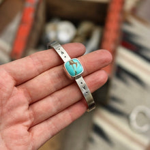 Load image into Gallery viewer, Sterling silver + Number 8 Turquoise cuff - 7”
