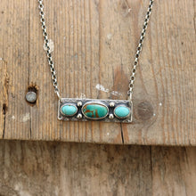 Load image into Gallery viewer, Kings Manassa Turquoise Bar Pendant Necklace