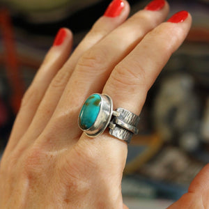 Kings Manassa Turquoise + Sterling Ring