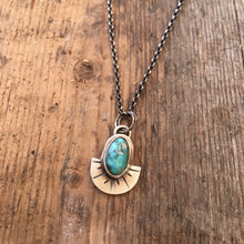 Load image into Gallery viewer, Sonoran Gold Turquoise Half Moon Necklace #1