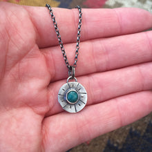 Load image into Gallery viewer, Cloud Mountain Turquoise Sun Necklace #2